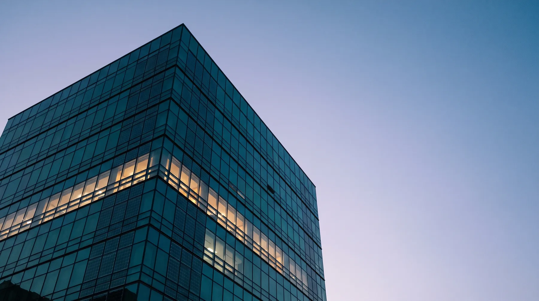 Photograph of a building-integrated photovoltaic curtain-wall facade